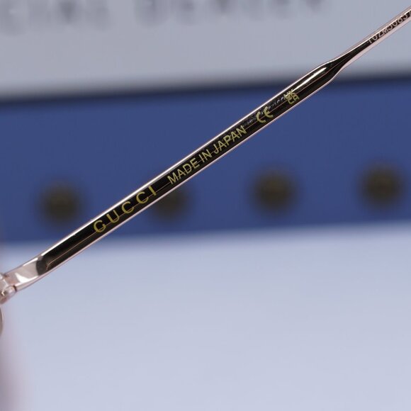 Gucci GG1566S 003 Rectangle Sunglasses - Ivory/Gold/Violet - Picture 9 of 13